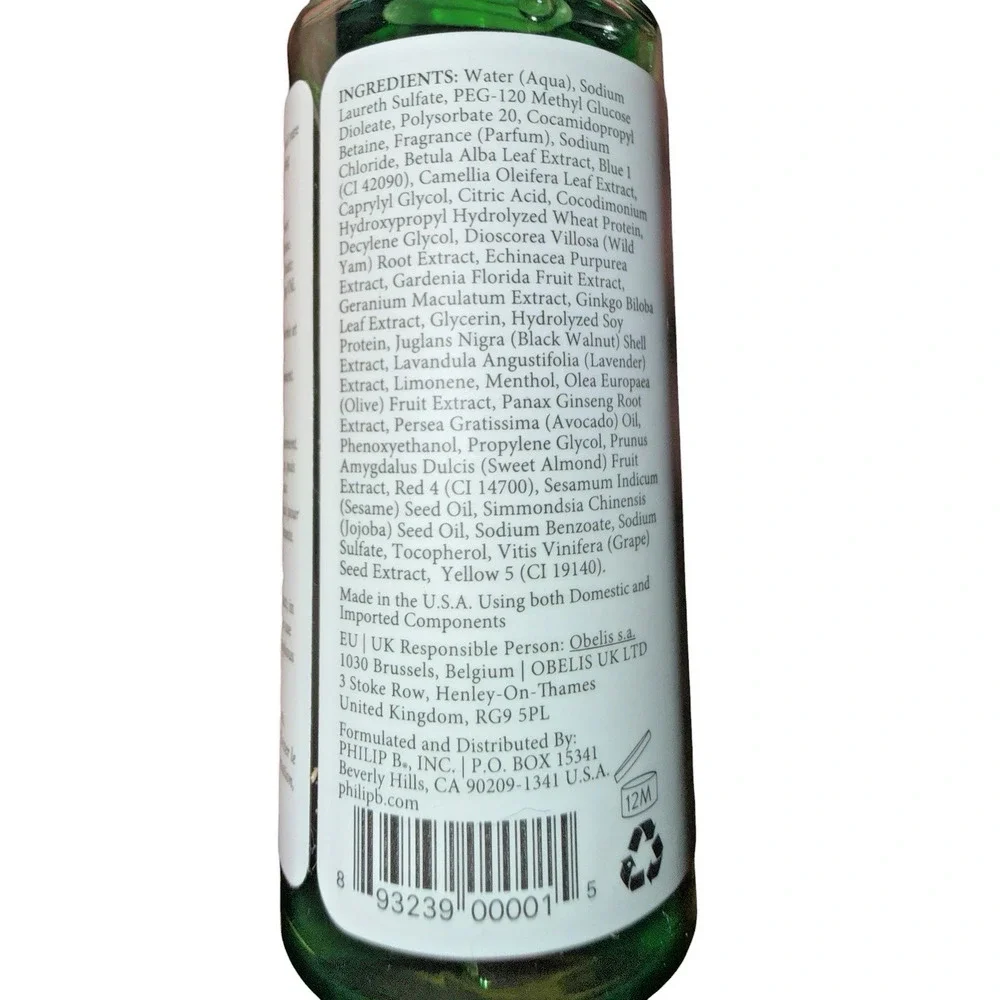 (Lot of 3) PHILIP B PEPPERMINT AVOCADO SHAMPOO (2OZ/60ML) TRAVEL SIZE SEALED